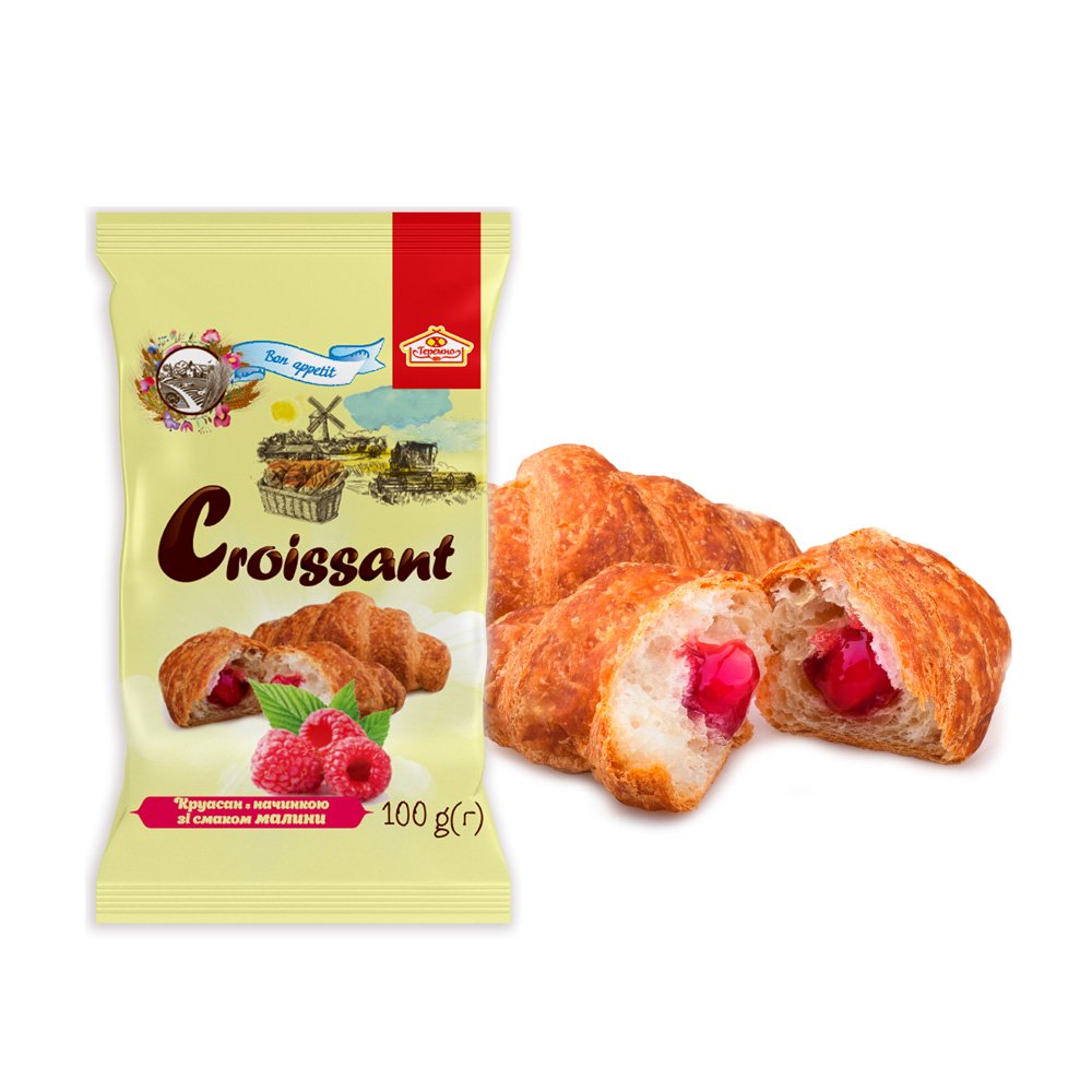 Круасани з начинкою (зі смаком малини)