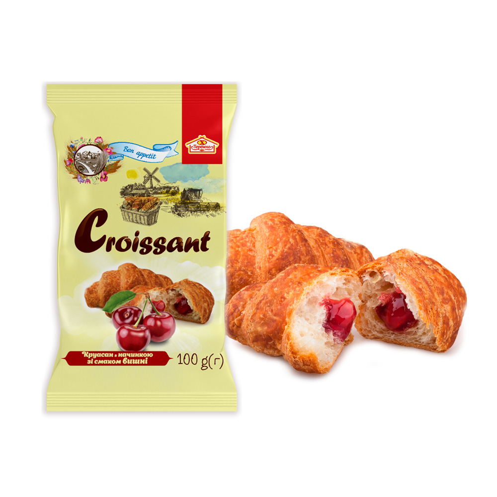 Круасани з начинкою (зі смаком вишні)